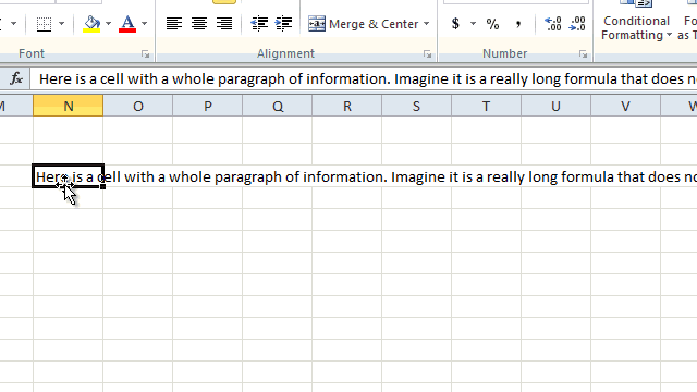 [Image] Vertically Expand the Excel Formula Bar