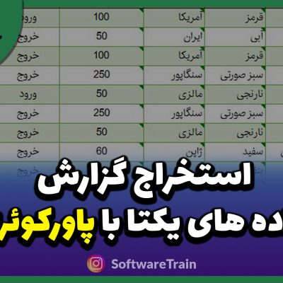 استخراج گزارش داده های یکتا با پاورکوئری