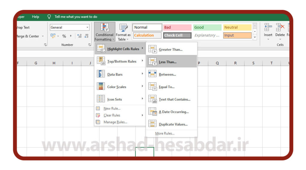 Conditional Formatting